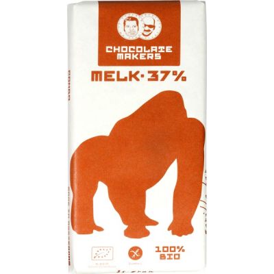 Gorilla bar 37% melk van Chocolatemakers, 10 x 80 g